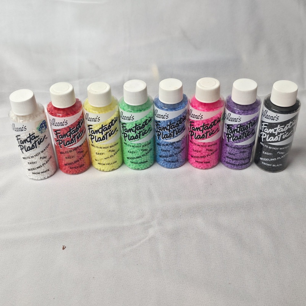 Vintage Aleene's Fantastic Plastic Modeling Pellets 10 1990s Discontinued Craft